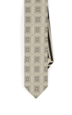 Geometric Silk Faille Necktie 2