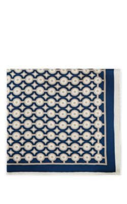 Deco-Pattern Silk Pocket Square