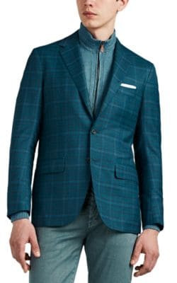 PG Plaid Wool Two-Button Sportcoat