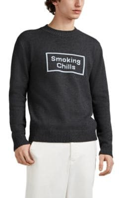 "Smoking Chills" Wool Crewneck Sweater