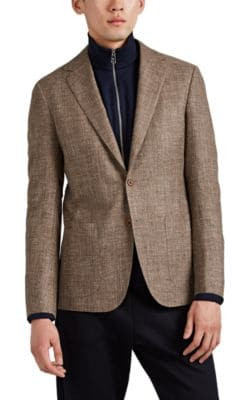 MÃ©lange Basket-Weave Two-Button Sportcoat