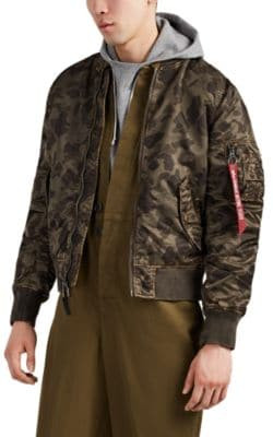 L2-B Camouflage Washed Tech-Satin Flight Jacket
