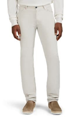 Cotton-Silk Five-Pocket Trousers 1