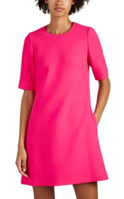 Peekaboo Wool Crepe Shift Dress