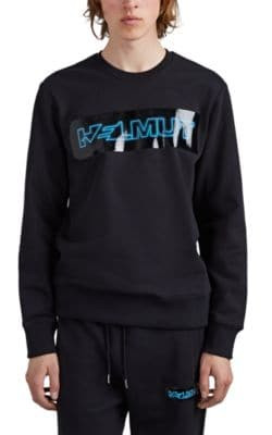 Neon-Logo Cotton French Terry Crewneck Sweatshirt
