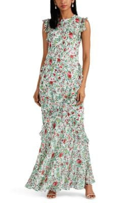 Tamara Floral Silk Chiffon Maxi Dress