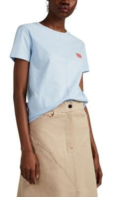 Logo-Embroidered Cotton Asymmetric T-Shirt