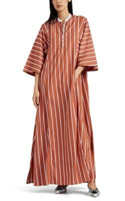 Rachel Striped Cotton Caftan