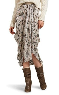 Candelia Metallic Midi-Skirt