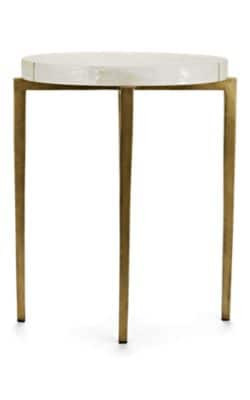 Pen-Shell & Brass Small Rectangular Side Table