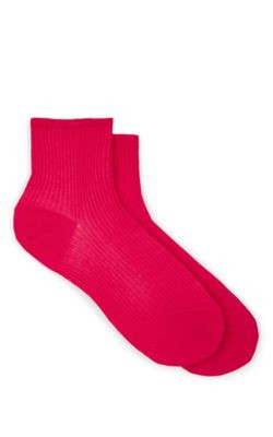 Rib-Knit Cotton Ankle Socks 1