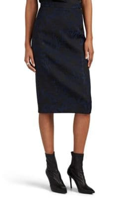 Floral Jacquard Pencil Skirt