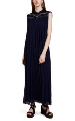 Sleeveless Silk Midi-Dress 1