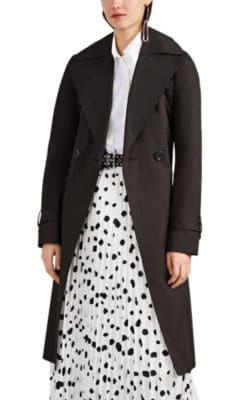 Cotton Twill A-Line Trench Coat