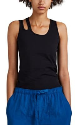Slashed Stretch-Jersey Tank
