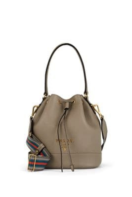 Daino Leather Bucket Bag