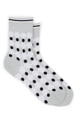 Chain-Dot-Print Mid-Calf Socks