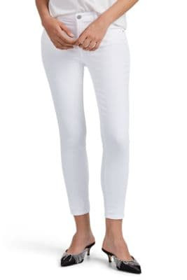 Mid-Rise Skinny Crop Jeans 1