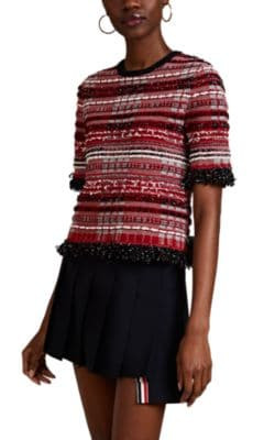Checked Tweed Top