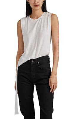 "Twist" Silk-Cotton Tank