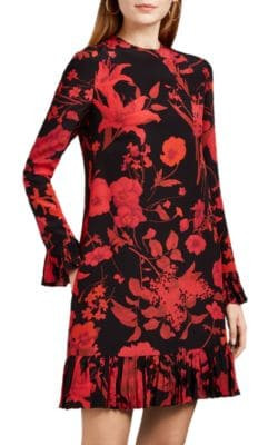 Floral Silk CrÃªpe De Chine Dress