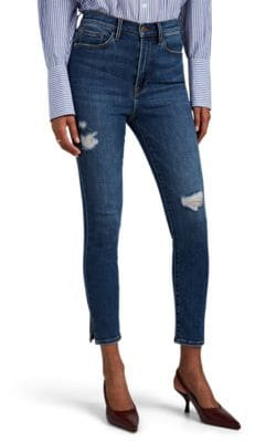 Ali Distressed High-Rise Cigarette Jeans
