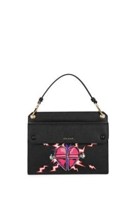 Heart-AppliquÃ©d Leather Clutch
