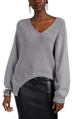 Chunky Mixed-Knit Cotton-Blend Asymmetric Sweater