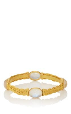 Moonstone Braided Bangle