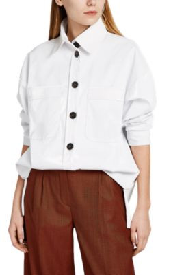 Tech-Fabric Shirt Jacket