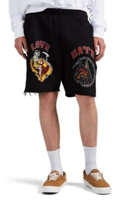"Love Hate" Cotton Sweatshorts
