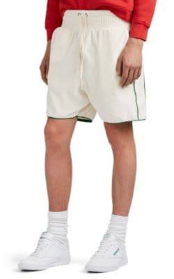 Cotton-Blend Velour Drawstring Shorts