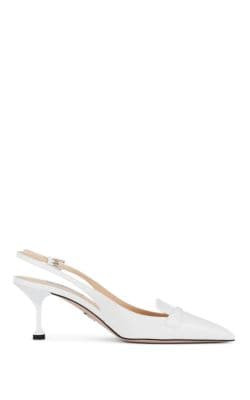 Spazzolato Leather Slingback Pumps