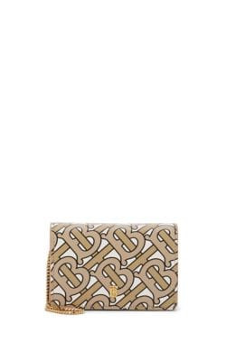 Monogram Jessie Leather Chain Card Case