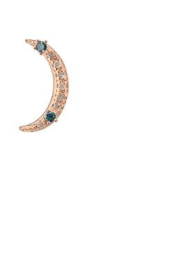 Diamond Crescent Moon Stud Earring