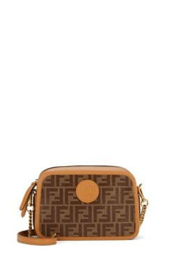 "Double F" Coated Canvas & Leather Camera Bag