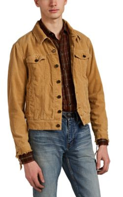 Distressed Corduroy Trucker Jacket