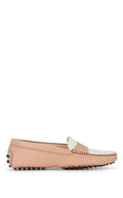 Textured Leather Loafers