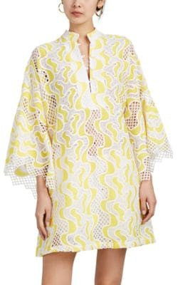 Wave-Lace Mini-Caftan