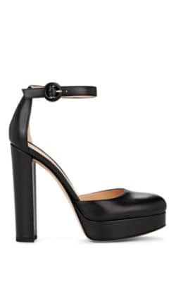 Leather Platform Pumps