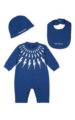 Infants' Lightning-Bolt Cotton-Blend Coverall Set 2