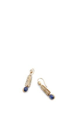Diamond & Sapphire Drop Earrings