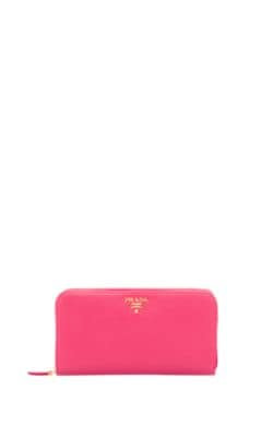 Zip-Around Large Leather Wallet