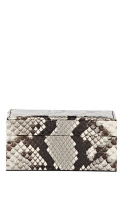 Python-Embossed Leather Small Box