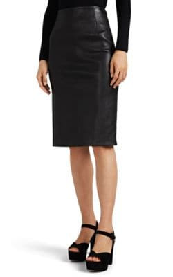 Nappa Leather Pencil Skirt
