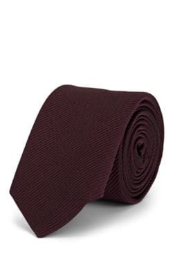 Ribbed Silk-Cotton Necktie
