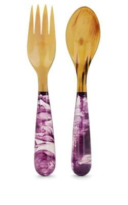 Grand Slam Horn & Resin Salad Server Set 4