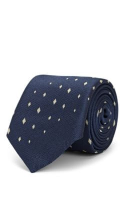 Diamond Dot Silk Plain-Weave Necktie