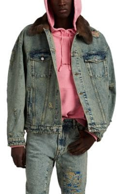 Gang Rocky Fur-Collar Denim Jacket