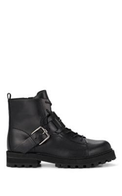 Leather Lace-Up Combat Boots